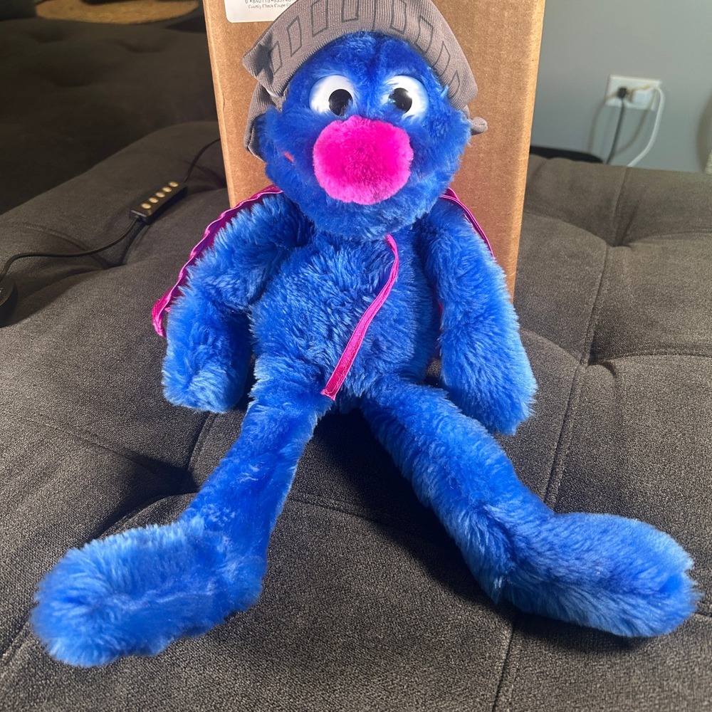 Applause Sesame Street Super Grover Plush w/ Cape & Helmet, 1997